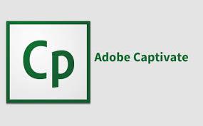 Dentro de un cuadrado de borde verde, se ven las letras Cp en verde. A la derecha del cuadrado, el texto Adobe Captivate.
