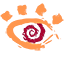 Logotipo de XnView, simulando un dibujo de un ojo con trazos estilizados