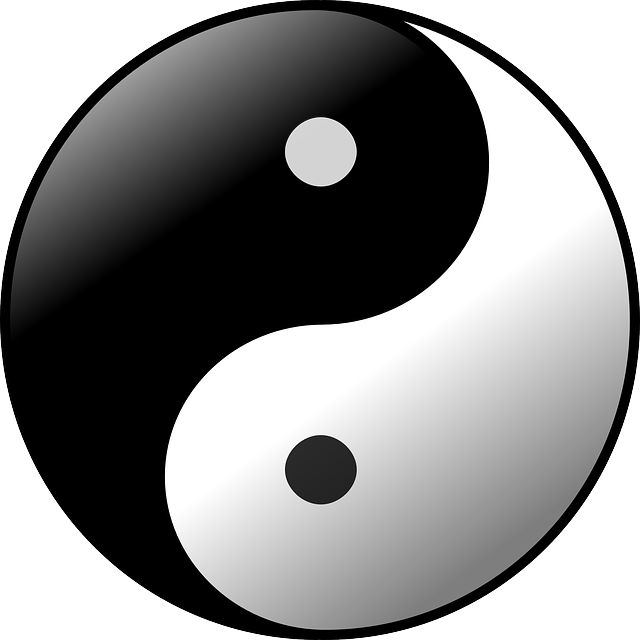 Dibujo del yin-yang.