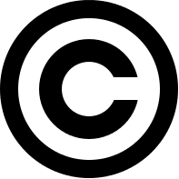 Símbolo de Copyright, una C mayúscula dentro de un círculo.