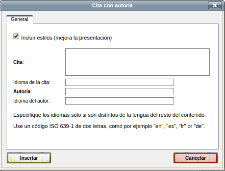 Cita con autoría
